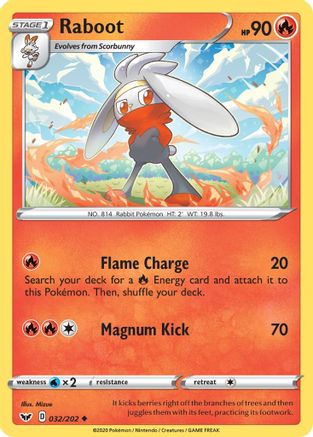 Raboot (032) (032/202) - SSSBS  - Uncommon - Reverse Holofoil