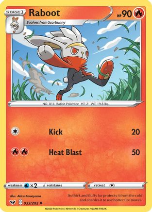 Raboot (033) (033/202) - SSSBS  - Uncommon - Reverse Holofoil