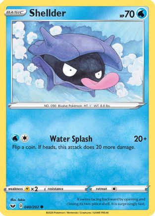 Shellder (040/202) - SSSBS  - Common - Reverse Holofoil