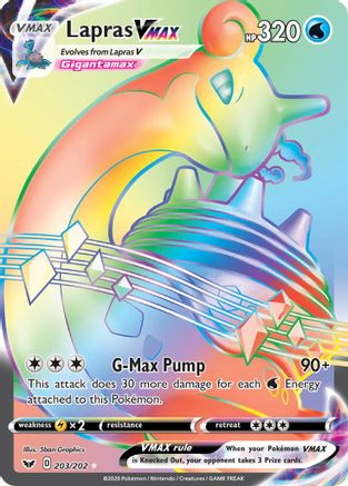 Lapras VMAX (Secret) (203/202) - SSSBS  - Secret Rare - Holofoil
