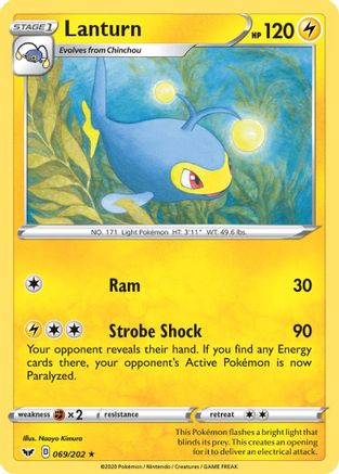 Lanturn (069/202) - SSSBS  - Rare - Reverse Holofoil