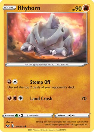 Rhyhorn (097) (097/202) - SSSBS  - Common