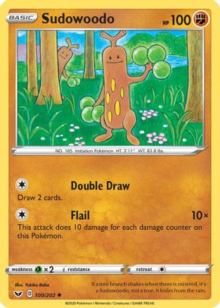 Sudowoodo (100/202) - SSSBS  - Uncommon - Reverse Holofoil