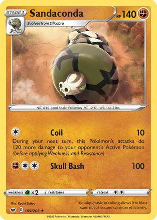 Sandaconda (109) (109/202) - SSSBS  - Rare - Reverse Holofoil