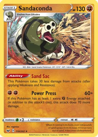 Sandaconda (110) (110/202) - SSSBS  - Holo Rare - Reverse Holofoil