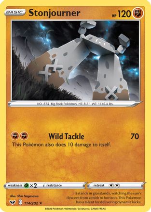 Stonjourner (114/202) - SSSBS  - Rare - Reverse Holofoil
