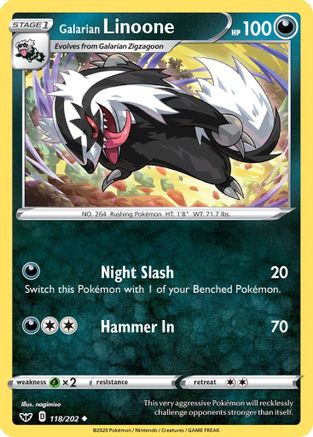 Galarian Linoone (118/202) - SSSBS  - Uncommon