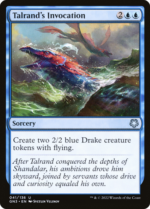 Talrand's Invocation (GN3-041) - uncommon