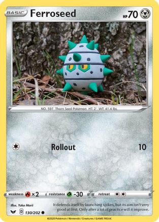 Ferroseed (130/202) - SSSBS  - Common - Reverse Holofoil