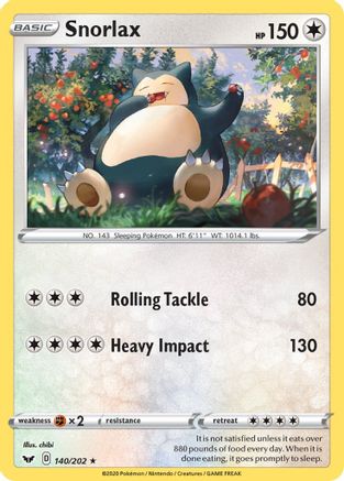 Snorlax (140/202) - SSSBS  - Rare