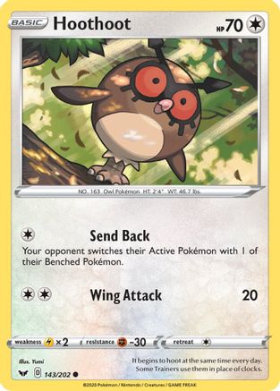 Hoothoot (143/202) - SSSBS  - Common - Reverse Holofoil
