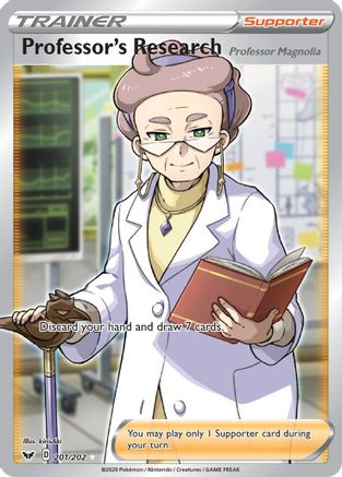 Professor's Research (Full Art) (201/202) - SSSBS  - Ultra Rare - Holofoil