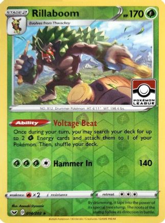 Rillaboom (014/202) - LCC  - Promo - Reverse Holofoil