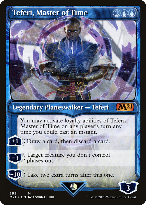 Teferi, Master of Time (M21-292) - mythic: (Showcase) - Foil