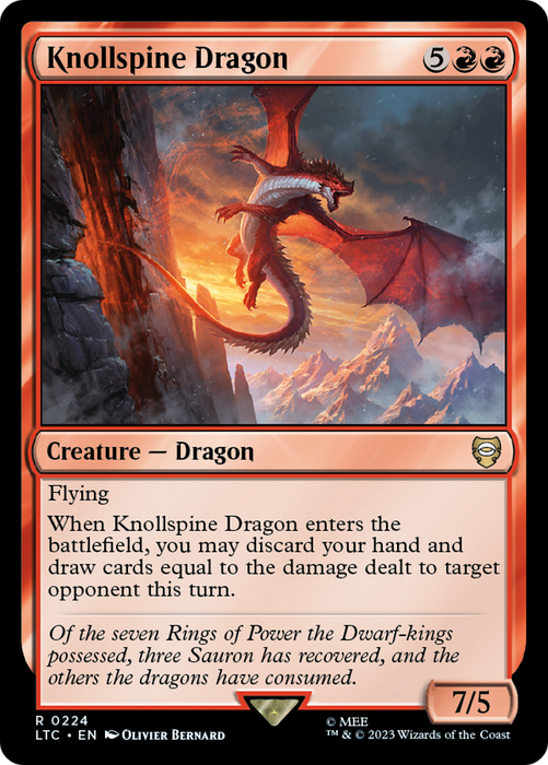 Knollspine Dragon (LTC-224) - rare
