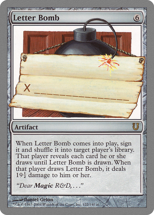 Letter Bomb (UNH-122) - rare