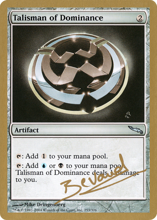 Talisman of Dominance (WCD-MB253) - uncommon