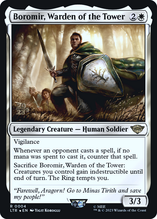Boromir, Warden of the Tower (PRE-04S) - rare - Foil