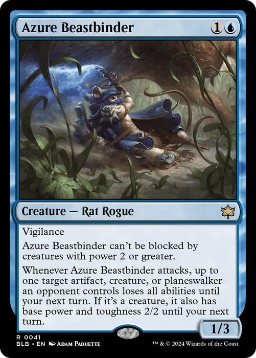 Azure Beastbinder (BLB-041) - rare - Foil