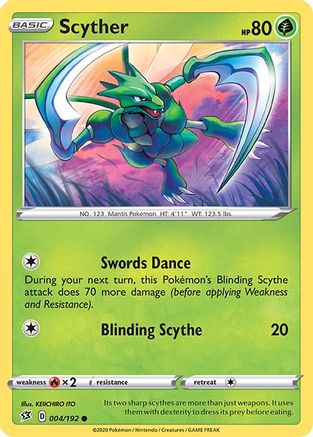 Scyther (004/192) - SRC  - Common - Reverse Holofoil