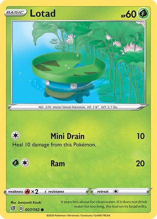 Lotad (007/192) - SRC  - Common - Reverse Holofoil