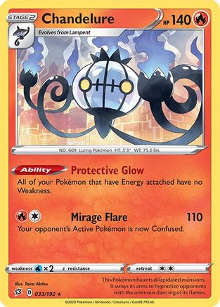 Chandelure (033/192) - SRC  - Holo Rare - Holofoil