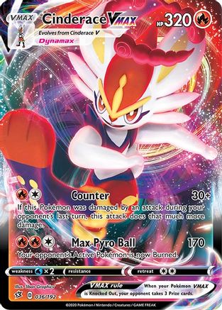 Cinderace VMAX (036/192) - SRC  - Ultra Rare - Holofoil