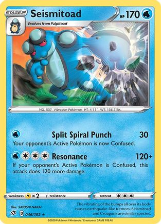 Seismitoad (046) - SRC  - Rare - Reverse Holofoil
