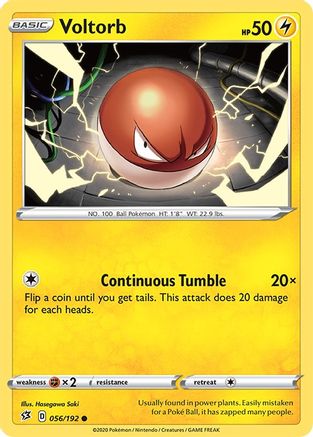 Voltorb (056/192) - SRC  - Common - Reverse Holofoil