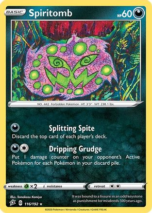 Spiritomb (116/192) - SRC  - Rare - Reverse Holofoil