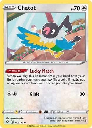 Chatot (142/192) - SRC  - Uncommon - Reverse Holofoil