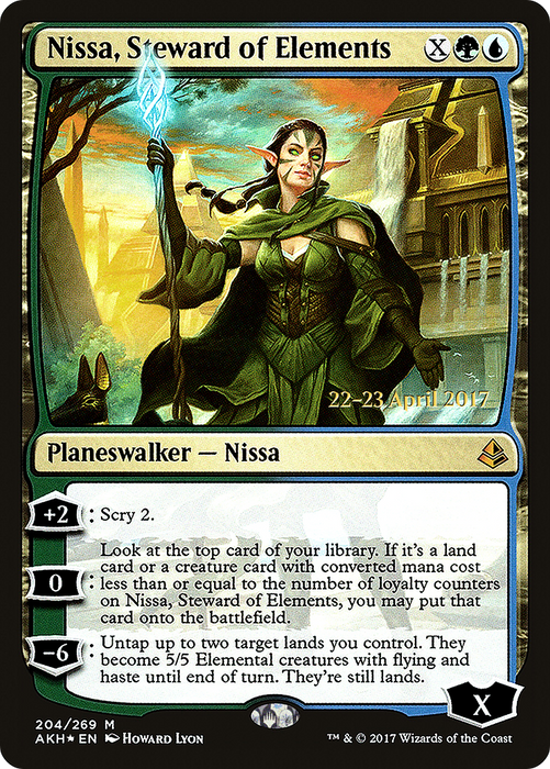 Nissa, Steward of Elements (PRE-204S) - mythic - Foil