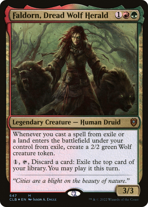 Faldorn, Dread Wolf Herald (CLB-647) - mythic - Foil