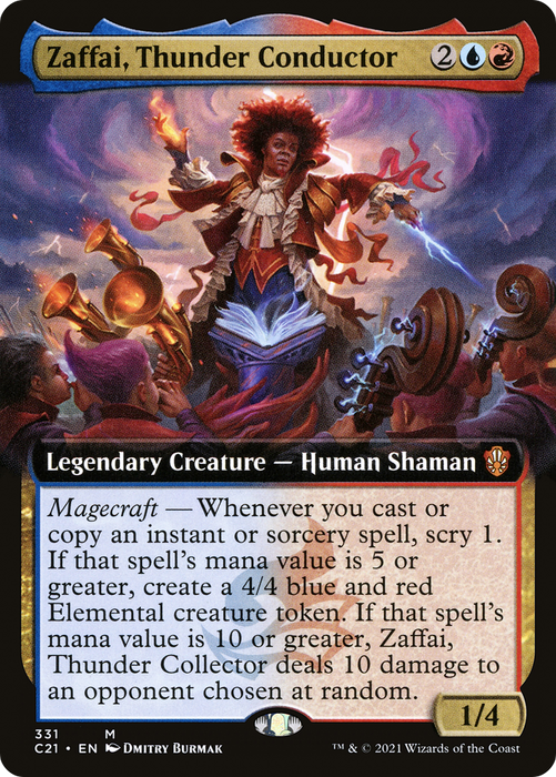 Zaffai, Thunder Conductor (C21-331) - mythic: (Extended Art)