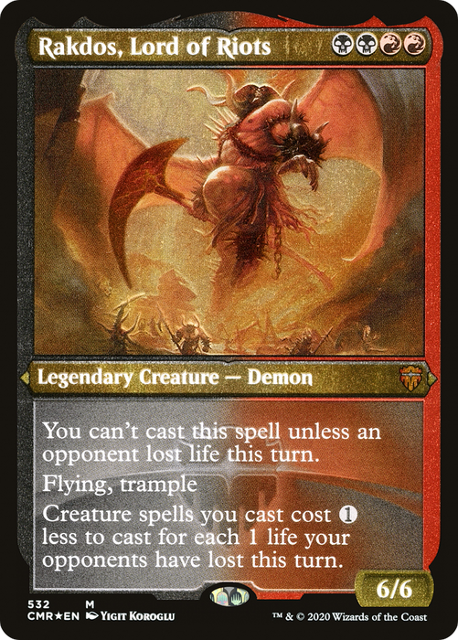 Rakdos, Lord of Riots (CMR-532) - mythic - Etched Foil