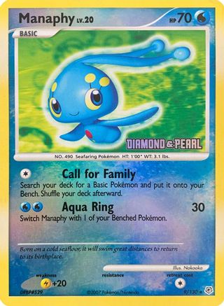 Manaphy (009/130) - BKP  - Promo - Reverse Holofoil