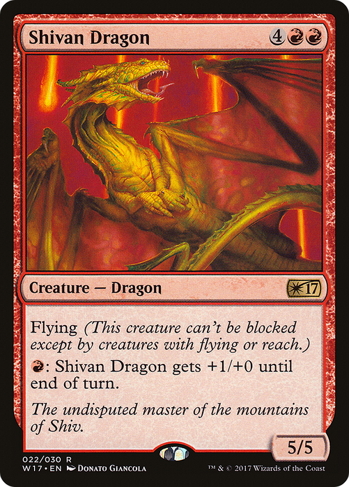 Shivan Dragon (W17-022) - rare