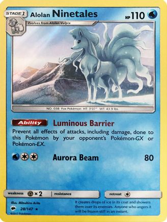 Alolan Ninetales (028/147) - MCP  - Holo Rare - Holofoil