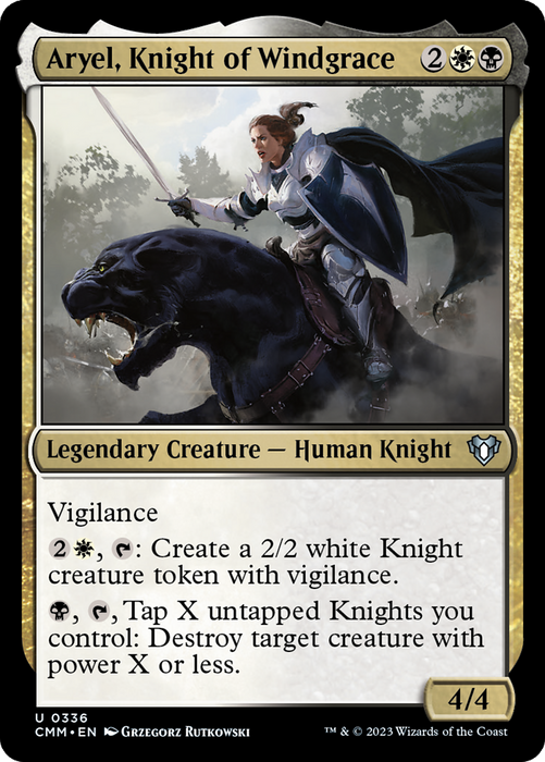 Aryel, Knight of Windgrace (CMM-336) - uncommon - Foil