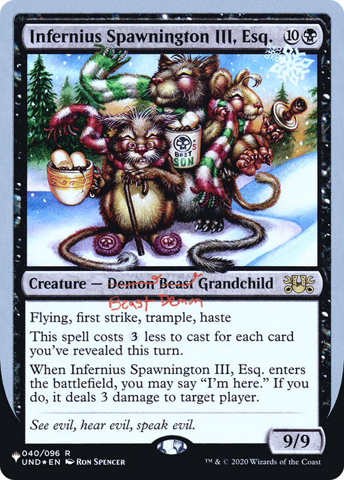 Infernius Spawnington III, Esq. (LIST-021) - rare - Foil