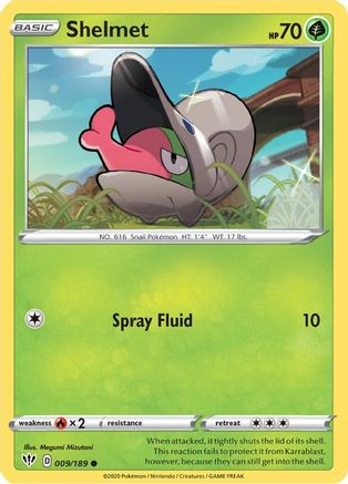 Shelmet (009/189) - SDA  - Common - Reverse Holofoil