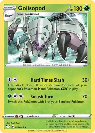 Golisopod (018/189) - SDA  - Holo Rare - Holofoil
