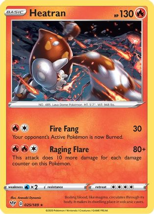 Heatran (025/189) - SDA  - Holo Rare - Holofoil
