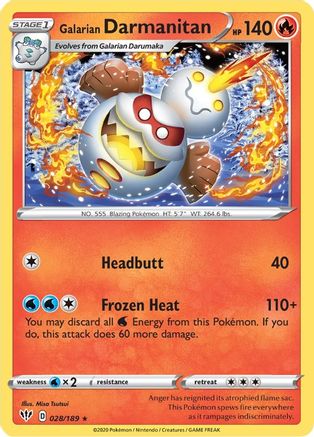 Galarian Darmanitan (28) (028/189) - SDA  - Rare - Reverse Holofoil
