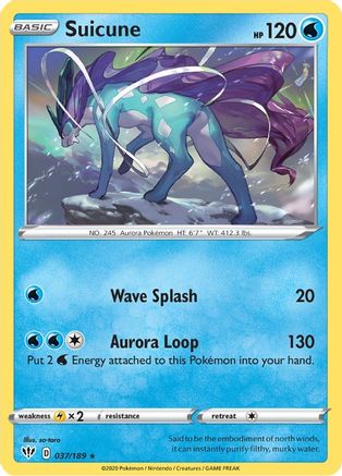 Suicune (037/189) - SDA  - Holo Rare - Reverse Holofoil