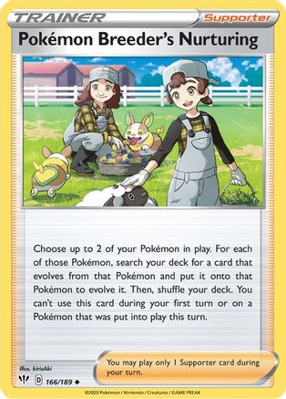 Pokemon Breeder's Nurturing (166/189) - SDA  - Uncommon