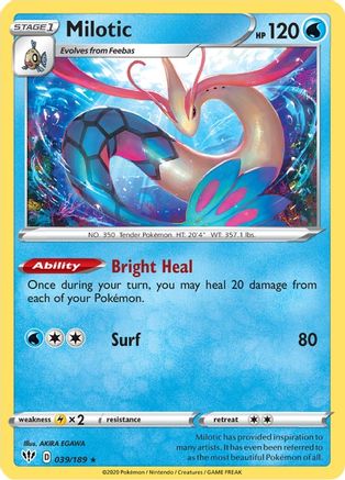 Milotic (039/189) - SDA  - Holo Rare - Reverse Holofoil