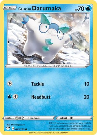 Galarian Darumaka (043/189) - SDA  - Common - Reverse Holofoil