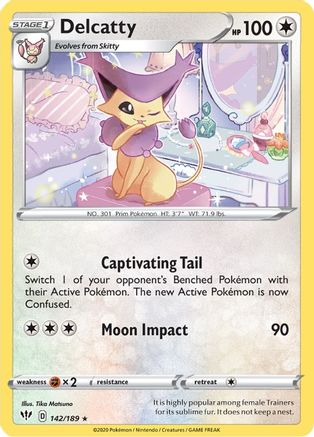 Delcatty (142/189) - SDA  - Rare - Reverse Holofoil
