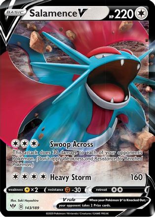 Salamence V (143/189) - SDA  - Ultra Rare - Holofoil